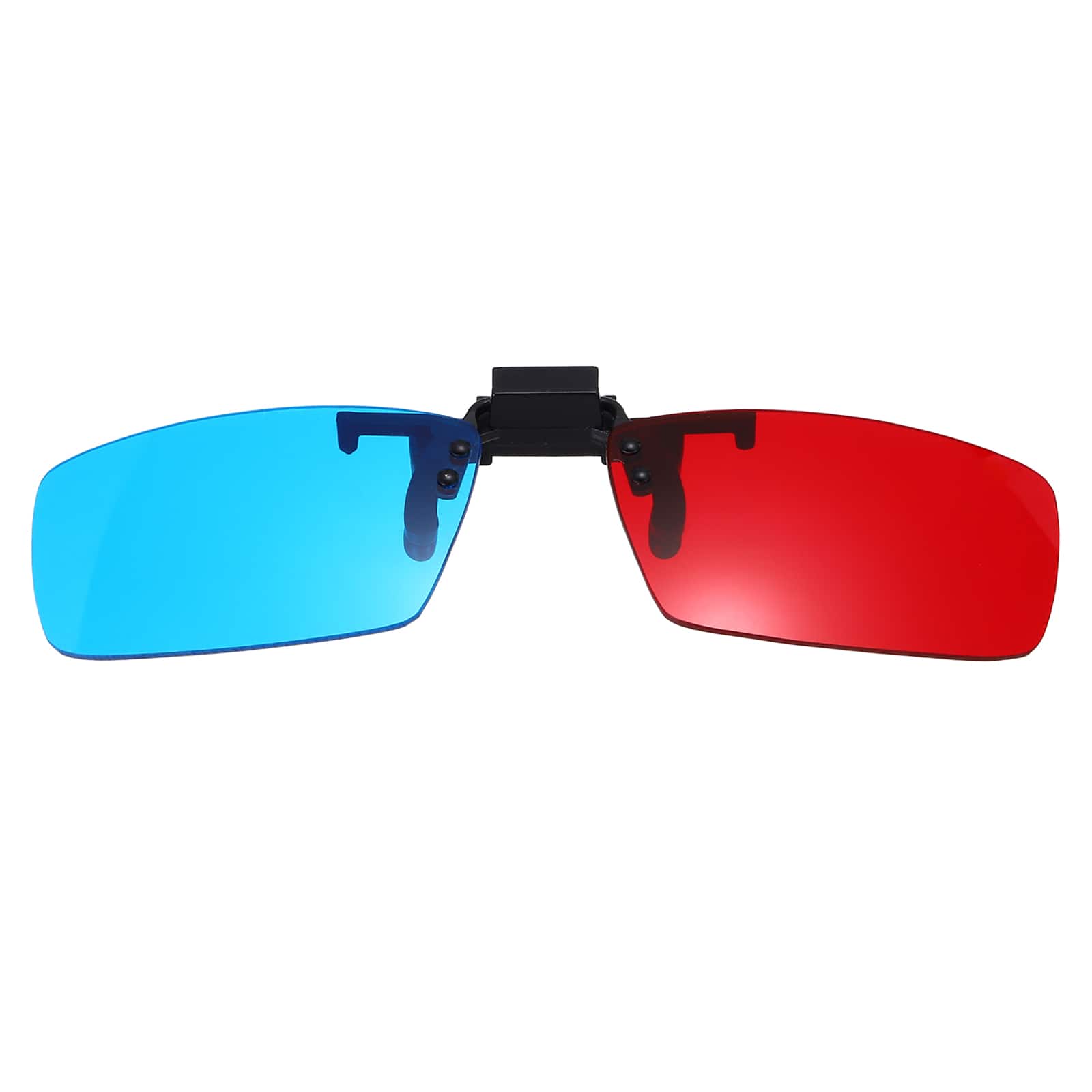 Unique Bargains - 3D Clip-on Glasses, Anaglyph 3D Viewing Glasses Hanging Frame Square for Movies Theater Games TV Photos - Red Blue