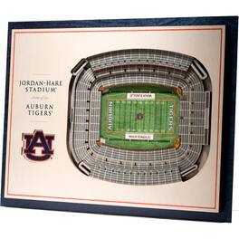YouTheFan - Auburn Tigers 17'' x 13'' 5-Layer StadiumViews 3D Wall Art - Brown