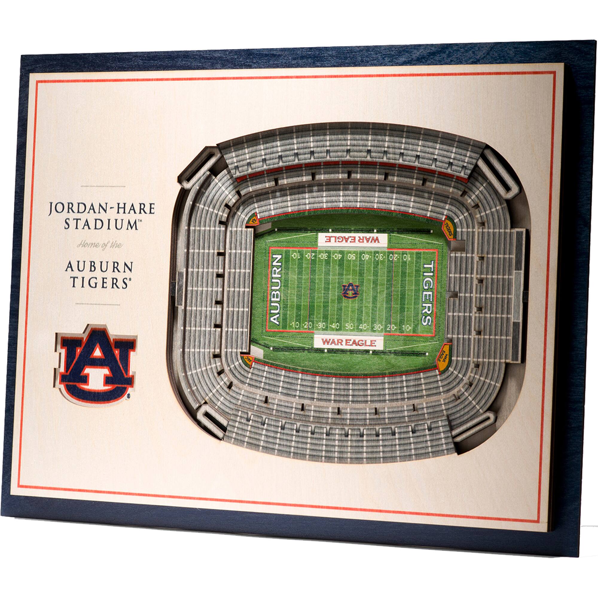 Auburn Tigers 17'' x 13'' 5-Layer StadiumViews 3D Wall Art