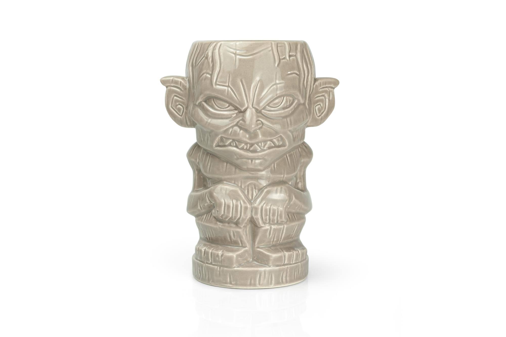 Front. ThinkGeek - Geeki Tikis Lord Of The Rings Gollum Mug | Ceramic Tiki Cup | Holds 14 Ounces - White.
