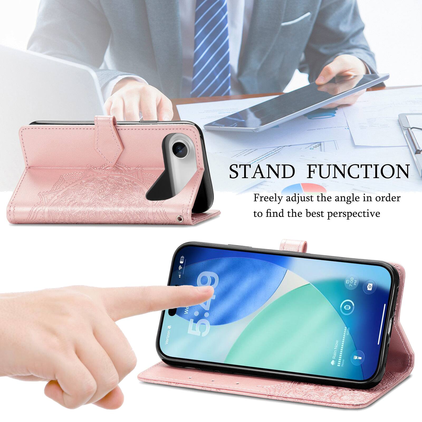 Dteck Magnetic Wallet Case For Apple iPhone Air, Shockproof Card Slots ...
