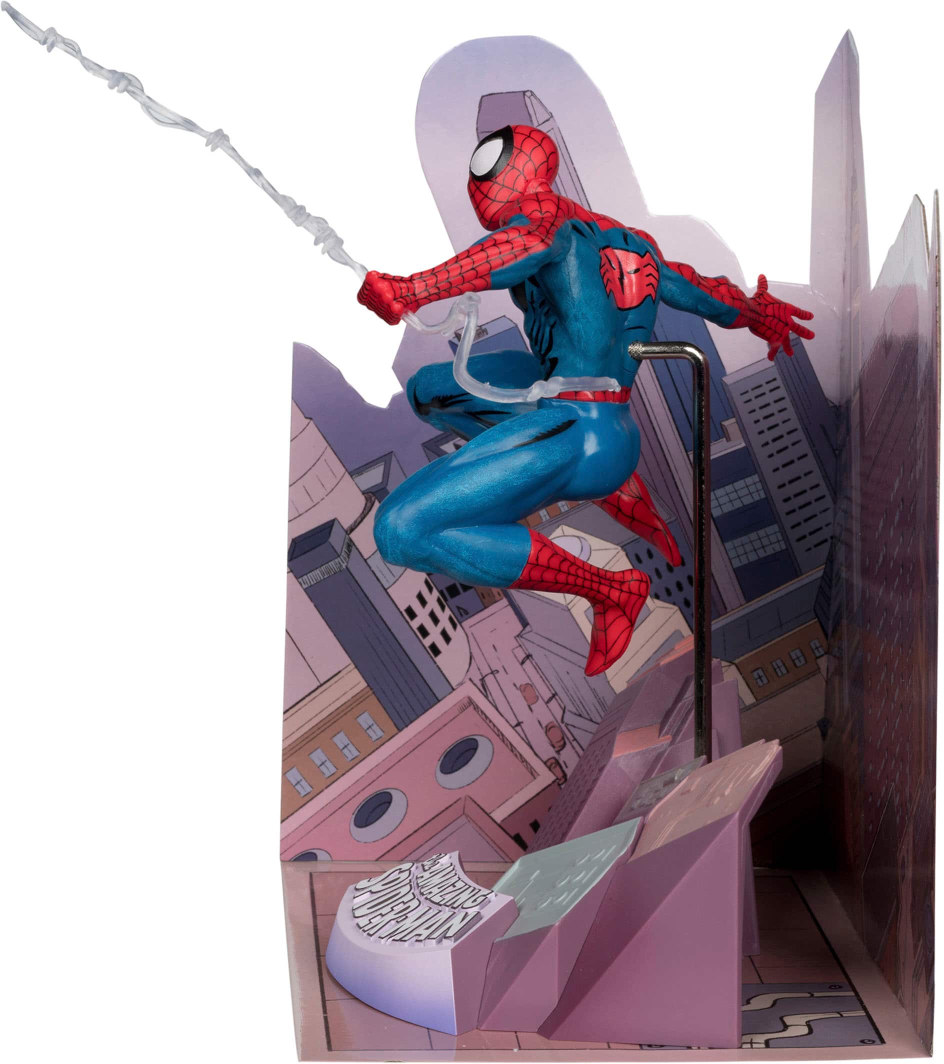 Alt View 4. McFarlane Toys - Marvel Spider-Man 1:10th Scale Collectible with Scene (The Amazing Spider-Man #1) 8.5" Figure.