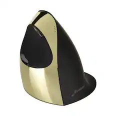 Front. Evoluent - Evoluent VerticalMouse C Wired Ergonomic Mouse for Right Hand - USB - Black and Gold.