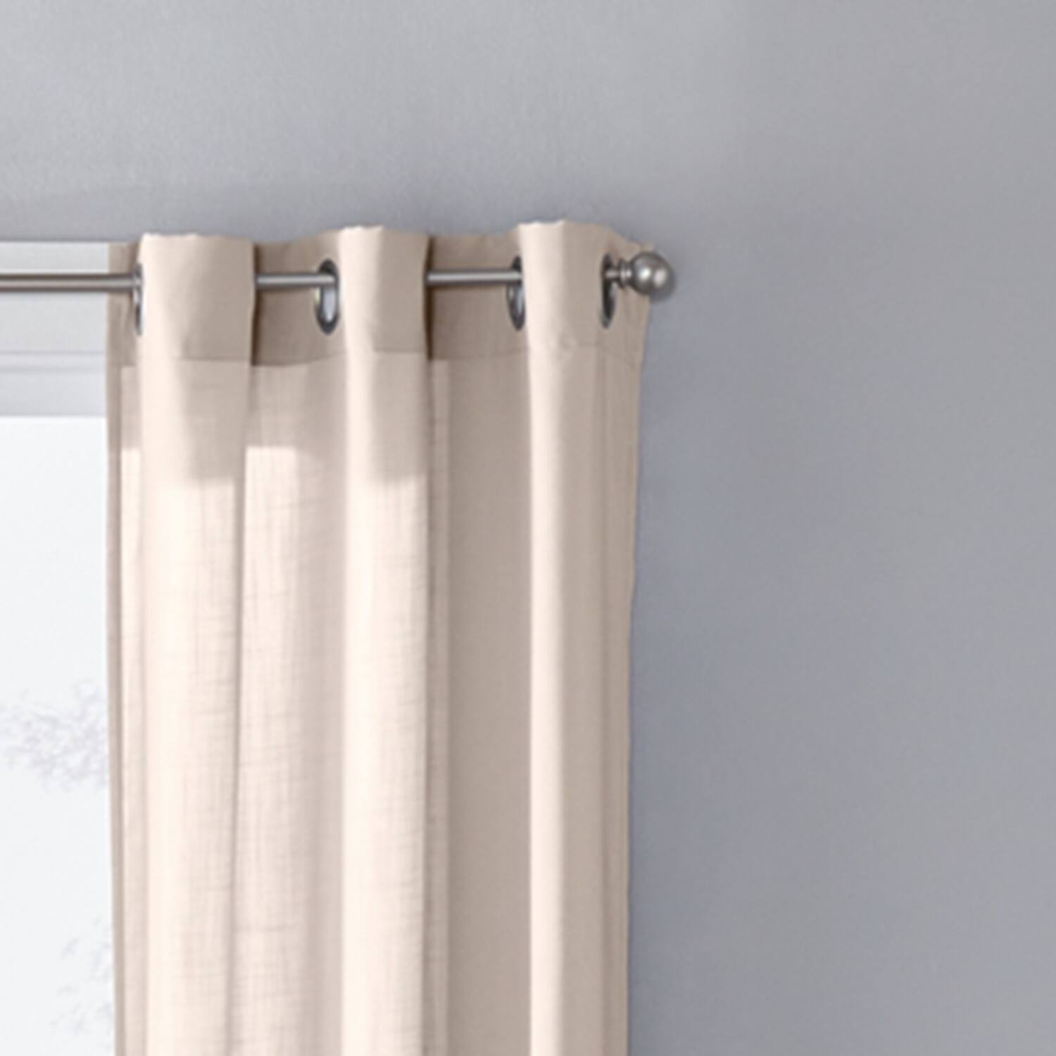 Angle. SKL Home - SKL Home Saturday Knight Ltd Raine Light Filtering Sophisticated Window Curtain Panel - 40" x 108" Linen - Linen.