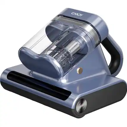 Front. CANDY - Candy Mattress Vacuum Cleaner, 16Kpa Bed Vacuum Cleaner with UV-C Light, 16.4ft Cord Length - Blue - Metallic Blue.