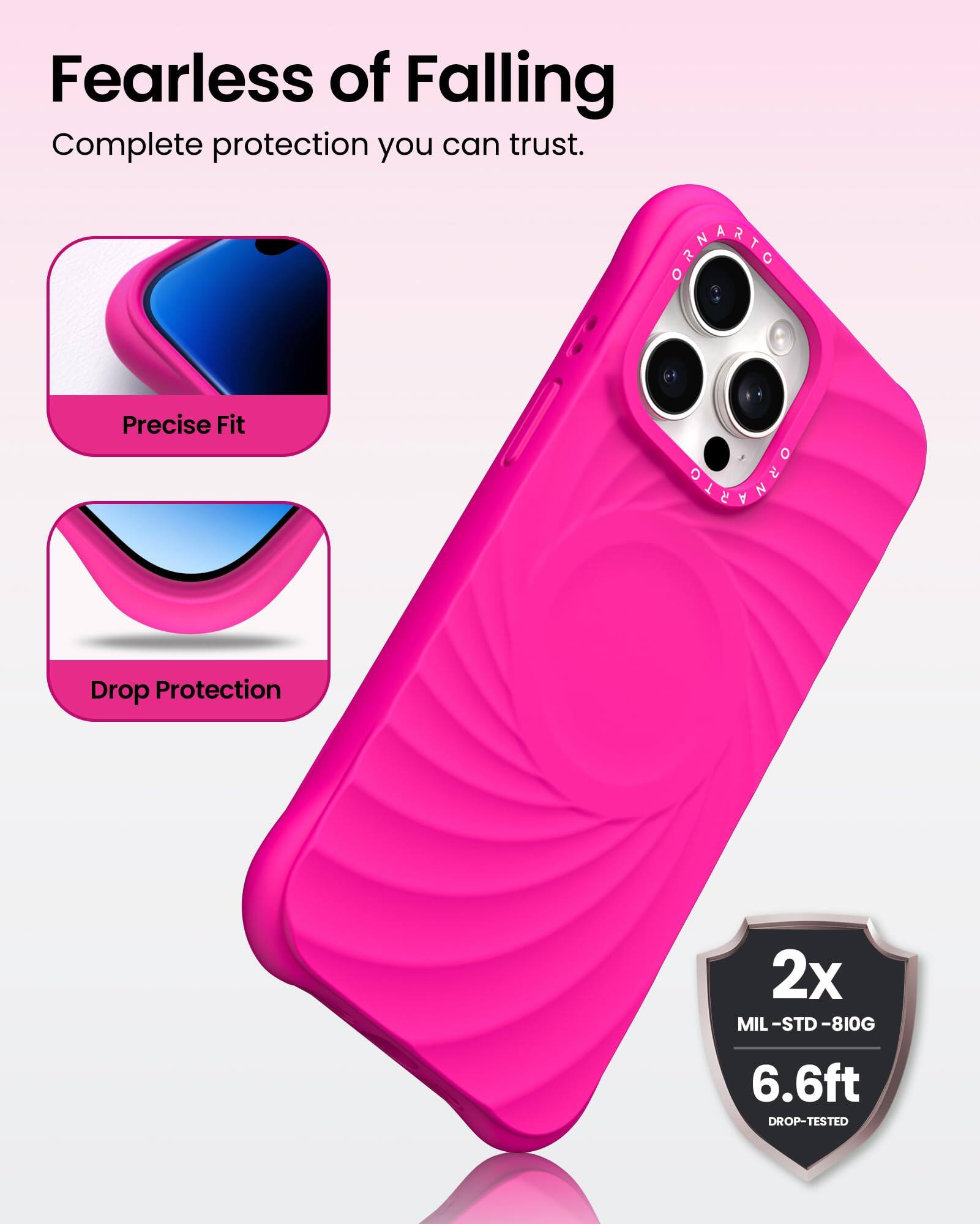 Fearless of Falling  
Complete protection you can trust.  

Precise Fit  
Drop Protection  

2x MIL-STD-810G  
6.6ft DROP-TESTED