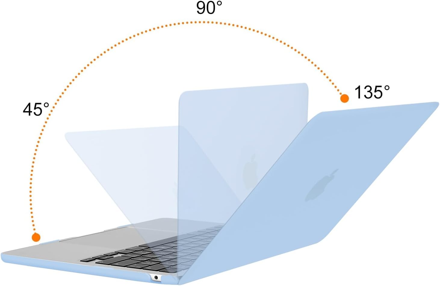 Alt View 1. mosiso - Laptop Case for MacBook Air 13 inch Case M5 A3449 M4 A3240 M3 A3113 M2 A2681 2022-2026 - Air Blue.