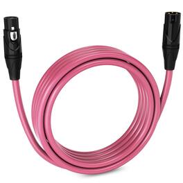 Lyxpro - 15 ft Balanced XLR Cable, Male to Female, 3 Pin Microphone Cable - Pink