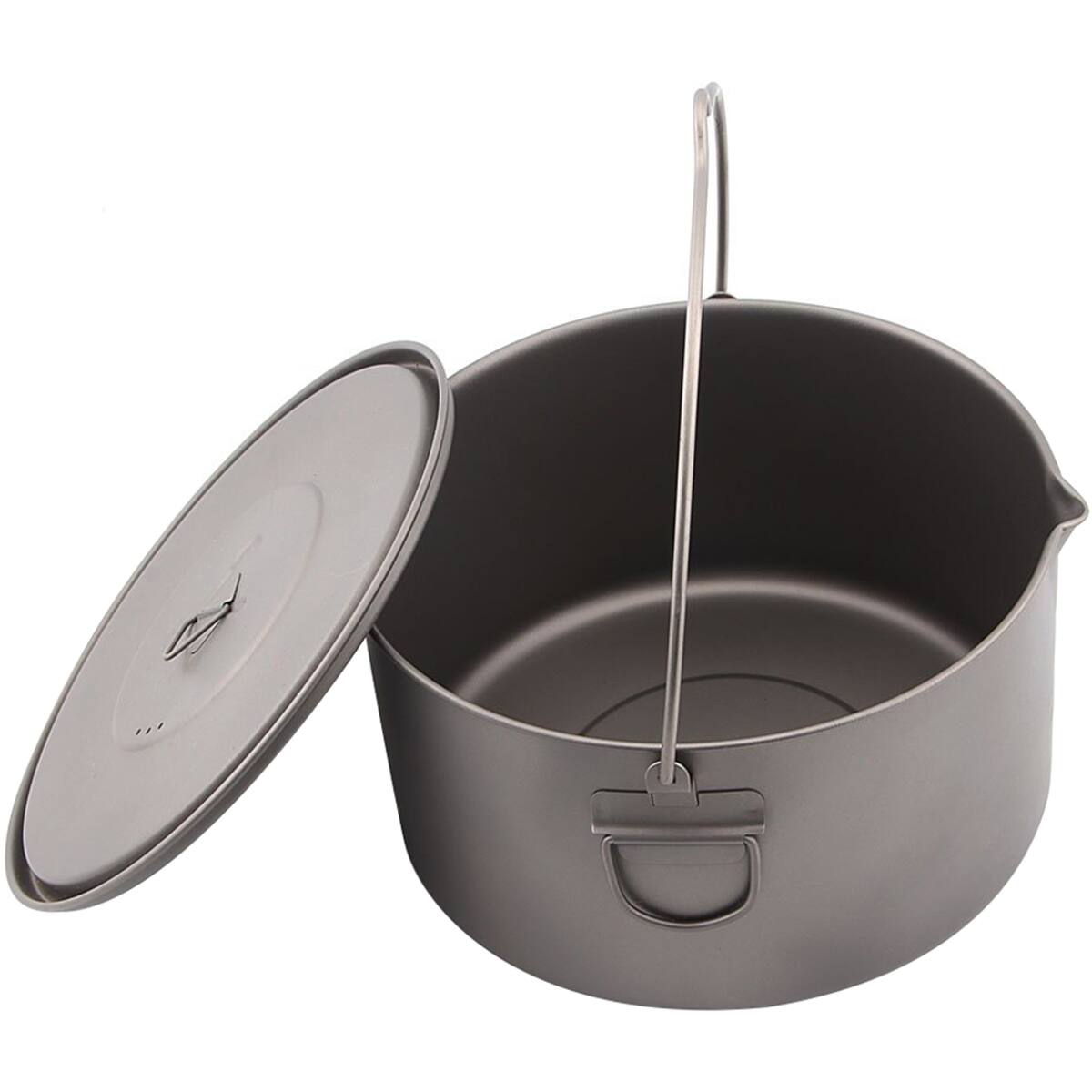 Alt View 2. TOAKS - TOAKS Titanium 2000ml Outdoor Camping Cook Pot with Bail Handle POT-2000-BH - Silver.