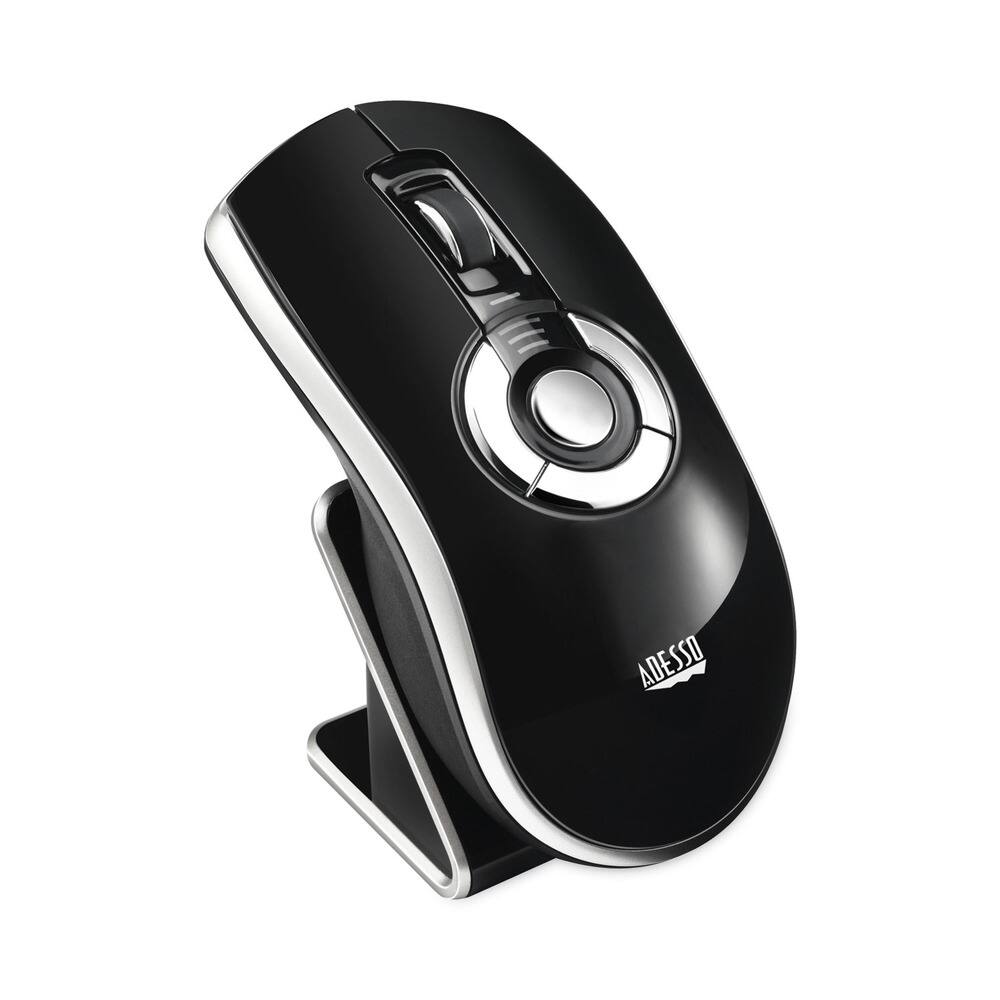 Left. Adesso - IMOUSEP20 2.4 GHz Frequency 100 ft. Wireless Range Left/Right Hand Use Air Mouse Elite Wireless Presenter Mouse - Black - Black.