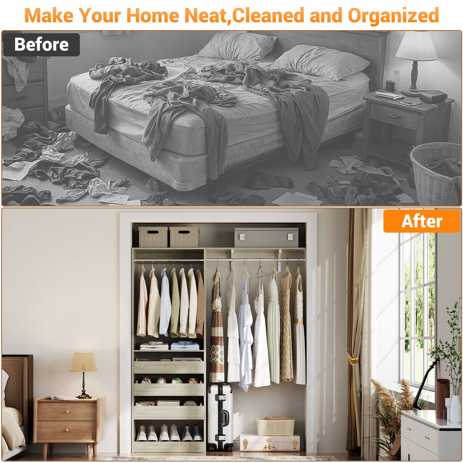 Make Your Home Neat, Cleaned and Organized

Before

After