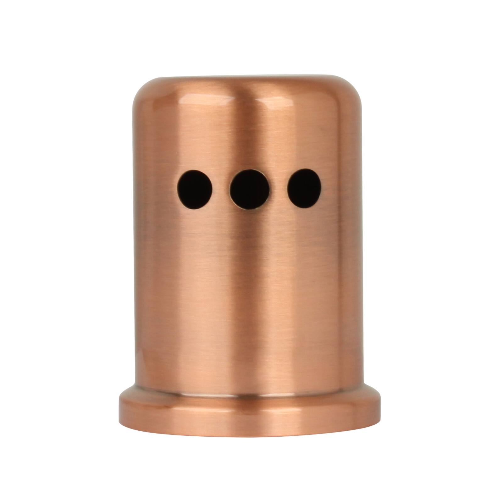 Angle. Akicon - Akicon Solid Brass Kitchen Dishwasher Air Gap Cover in Copper - Copper.