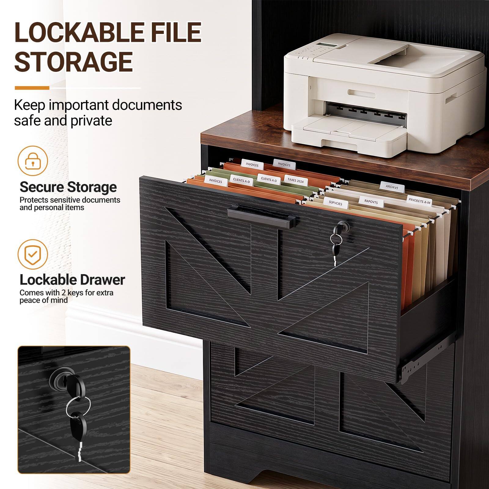 LOCKABLE FILE STORAGE

Keep important documents safe and private

Secure Storage
Protects sensitive documents and personal items

Lockable Drawer
Comes with 2 keys for extra peace of mind