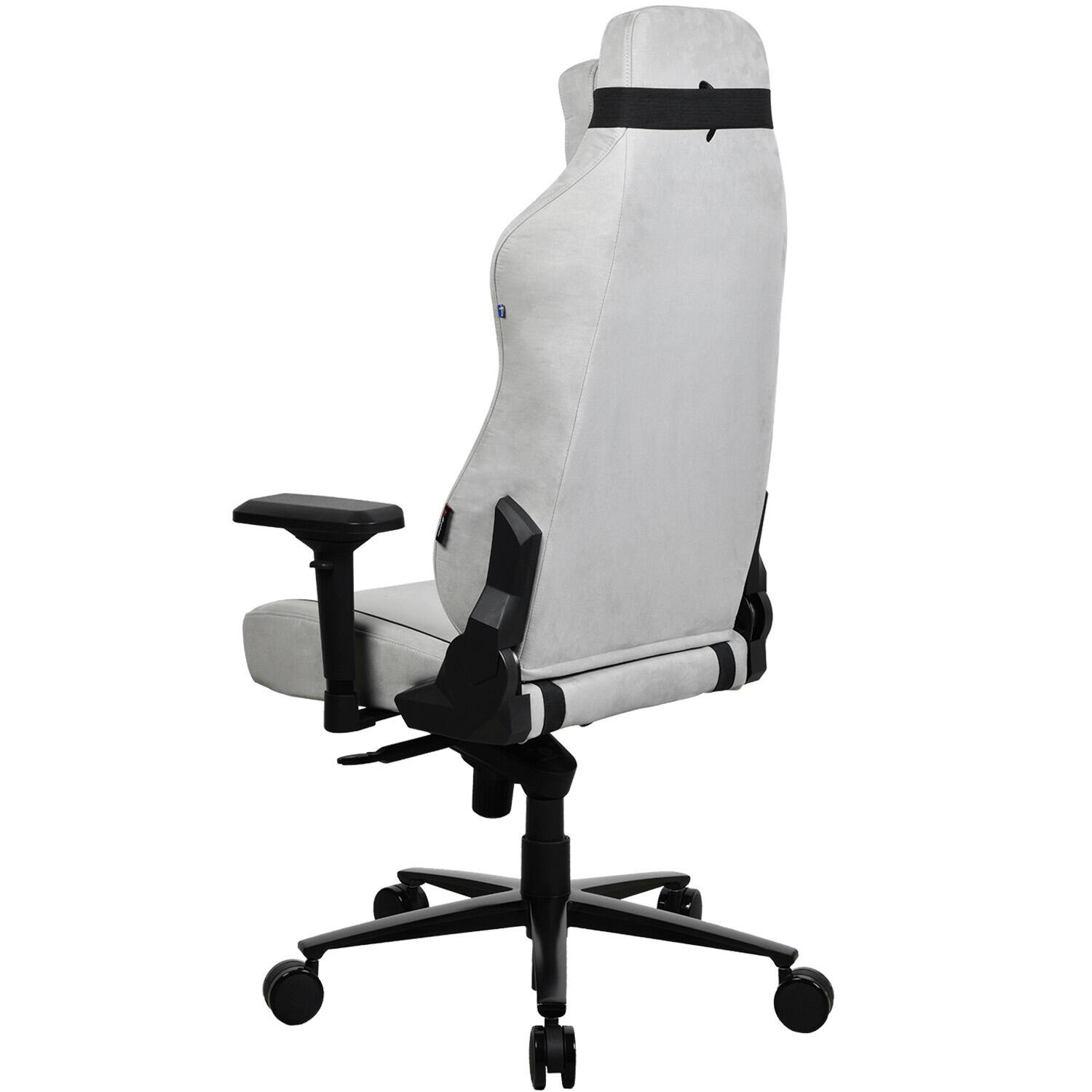 Alt View 12. Arozzi - Vernazza Series Top-Tier Premium Supersoft Upholstery Fabric Gaming Chair - Light Gray.