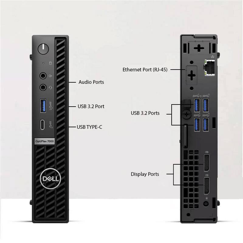 - 8 Audio Ports
- Ethernet Port (RJ-45)
- USB 3.2 Port
- USB 3.2 Ports
- USB TYPE-C
- Display Ports