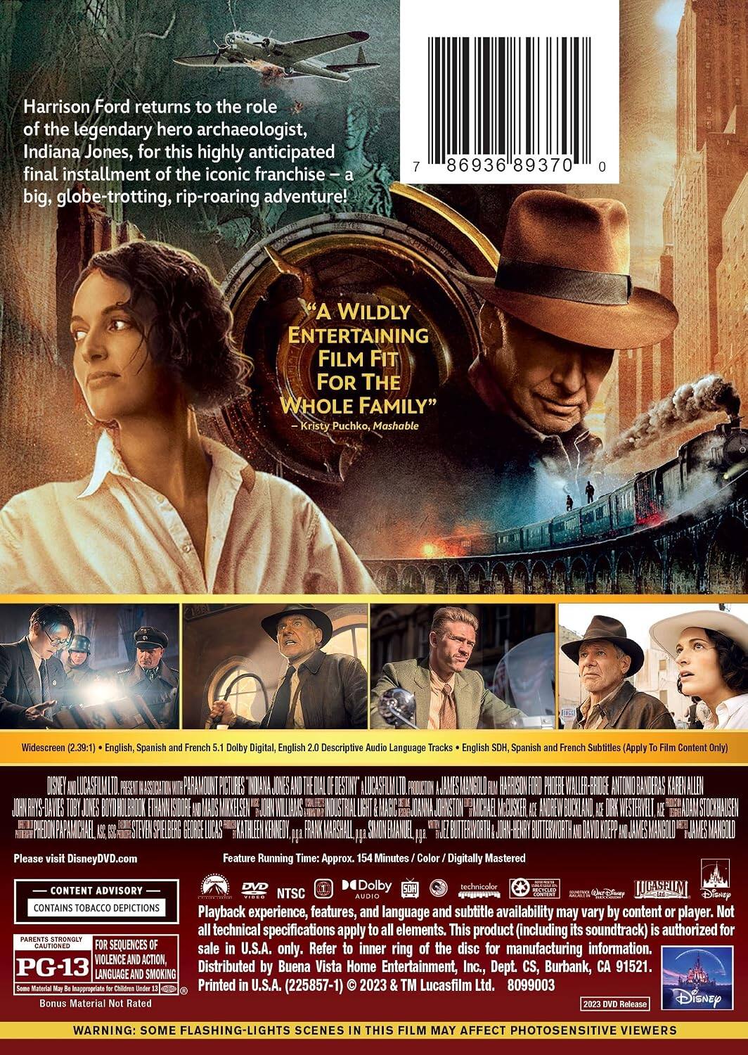 Alt View 1. Indiana Jones and the Dial of Destiny   - DVD.