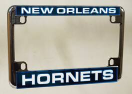 Rico Industries - New Orleans Hornets - Retro - Motorcycle, RV or Trailer License Plate Frame - Multi