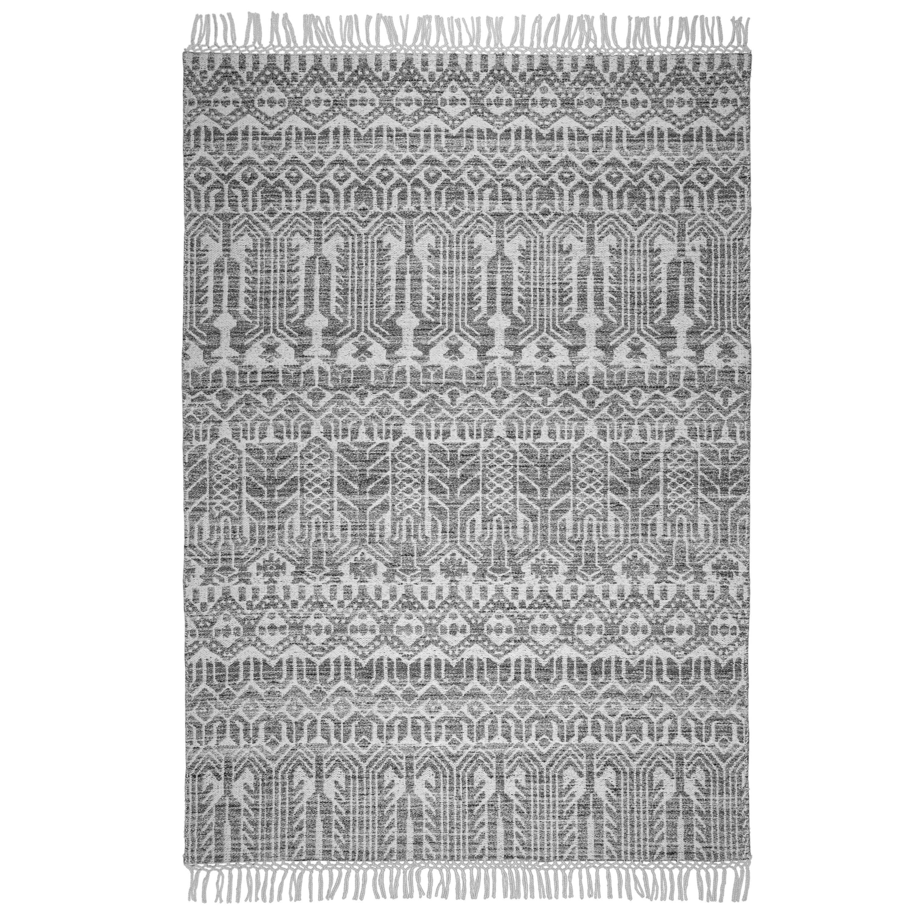Angle. Simpli Home - Banning 6 x 9 Area Rug - Ivory,Grey.