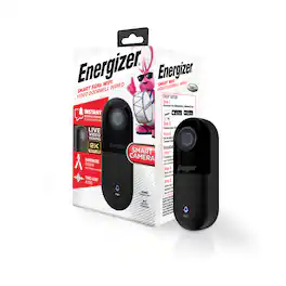 Energizer - Connect Smart 2K Doorbell, Wired Video Doorbell Security Camera, 2-Way Audio, Night Vision, Cloud & Micro SD - Black
