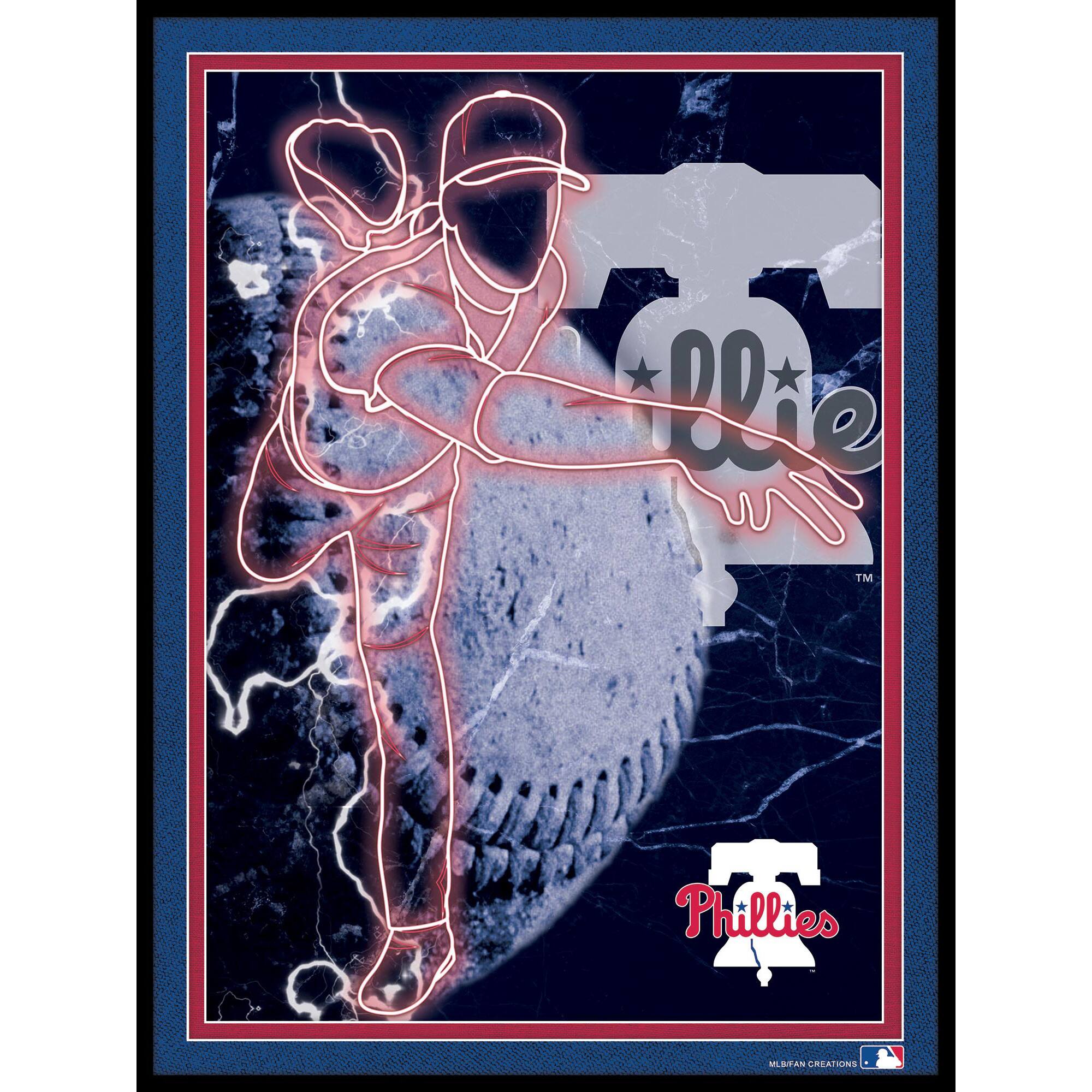 Black 12'' x 16'' Framed Neon Player Print