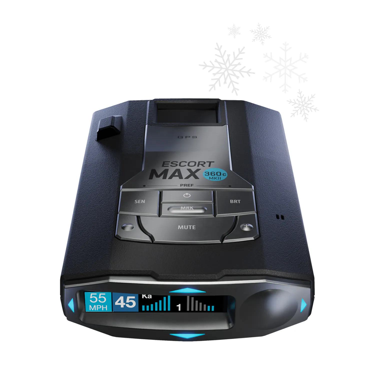 ESCORT MAX 360c MKII
SEN MKI PREF
BRT MUTE
55 MPH 45 1