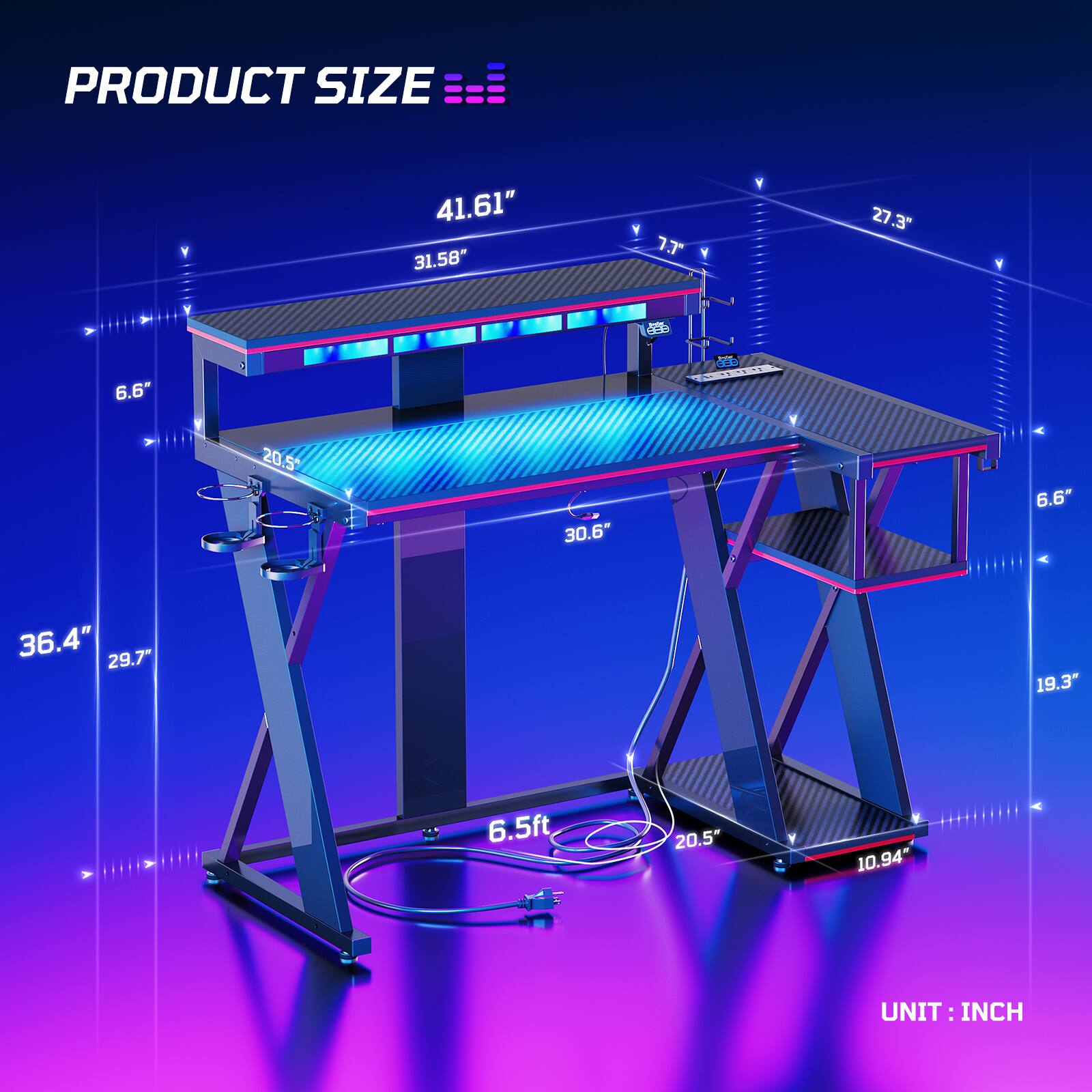 PRODUCT SIZE: 41.61" x 31.58" x 7"

The image features a product size chart that shows the dimensions of the product in inches. The product is a table that measures 41.61" in length, 31.58" in width, and 7" in height. The chart also includes a unit of measurement, which is in inches.