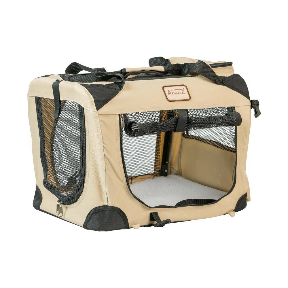 Alt View 2. Armarkat - Pet Carrier BeigeMultiple Pockets - Beige.