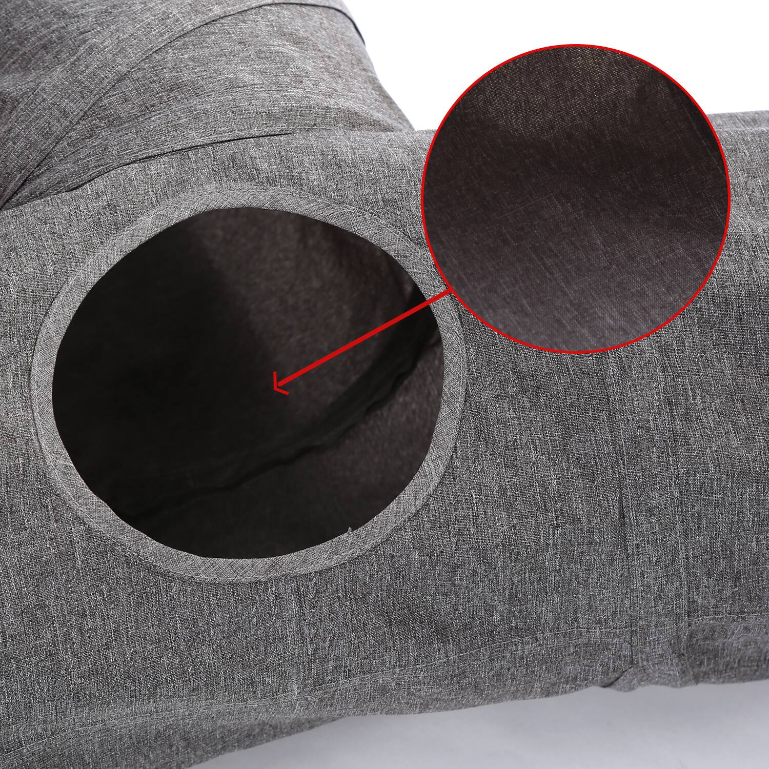 Alt View 4. Ownpets - 3-Way Extensible & Collapsible Cat Tube Tunnel - Grey.