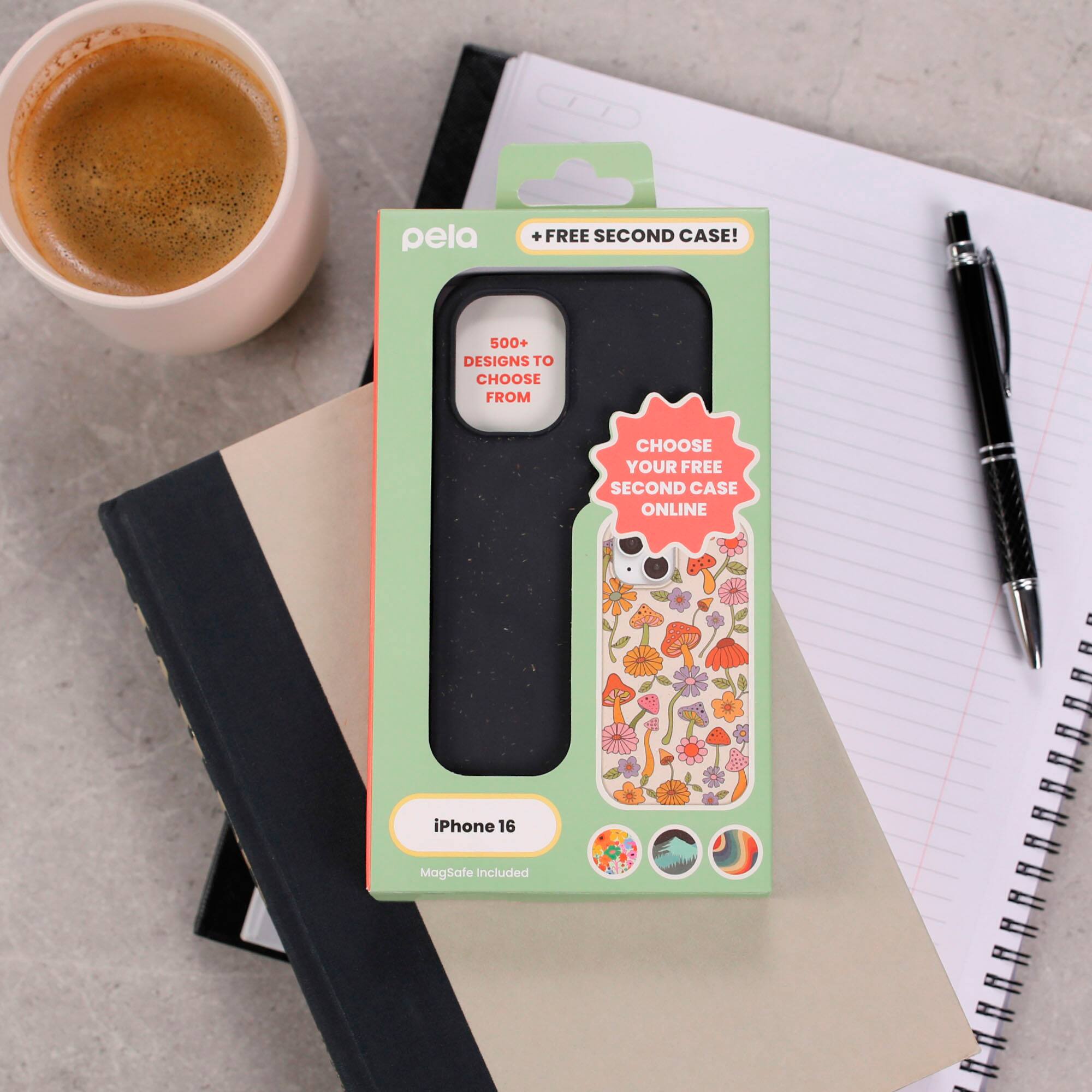 Pela + FREE SECOND CASE! 500+ DESIGNS TO CHOOSE FROM CHOOSE YOUR FREE SECOND CASE ONLINE iPhone 16 MagSafe Included