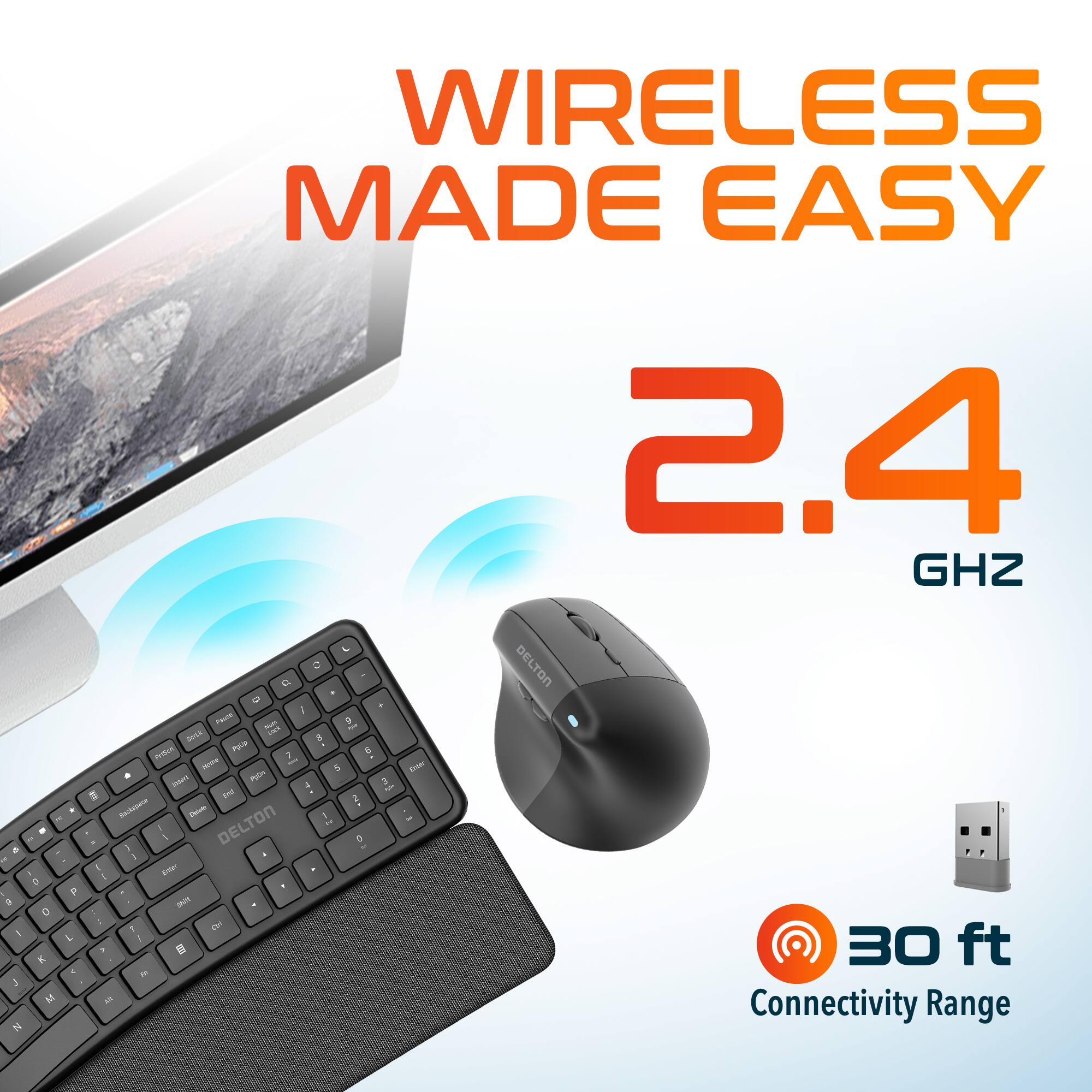 WIRELESS MADE EASY 2.4 GHZ, 30 ft Connectivity Range