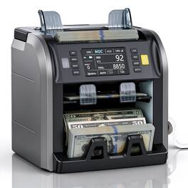 Aneken - AL-958, 2-Pocket Mixed Denomination Bill Counter, 2CIS, Touchscreen and Built-In Printer