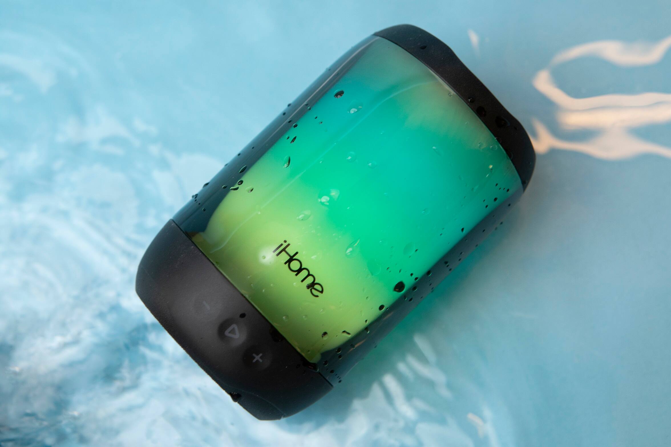 Alt View 20. iHome - Rechargeable Waterproof Bluetooth Speaker - Black.