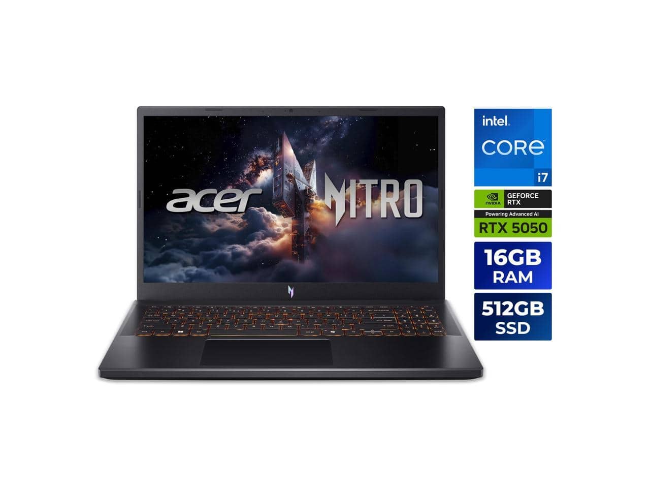 Acer - Nitro V 15.6" 165Hz, i7-13620H, RTX 5050, 16GB, 512GB SSD, Win 11 Gaming Laptop