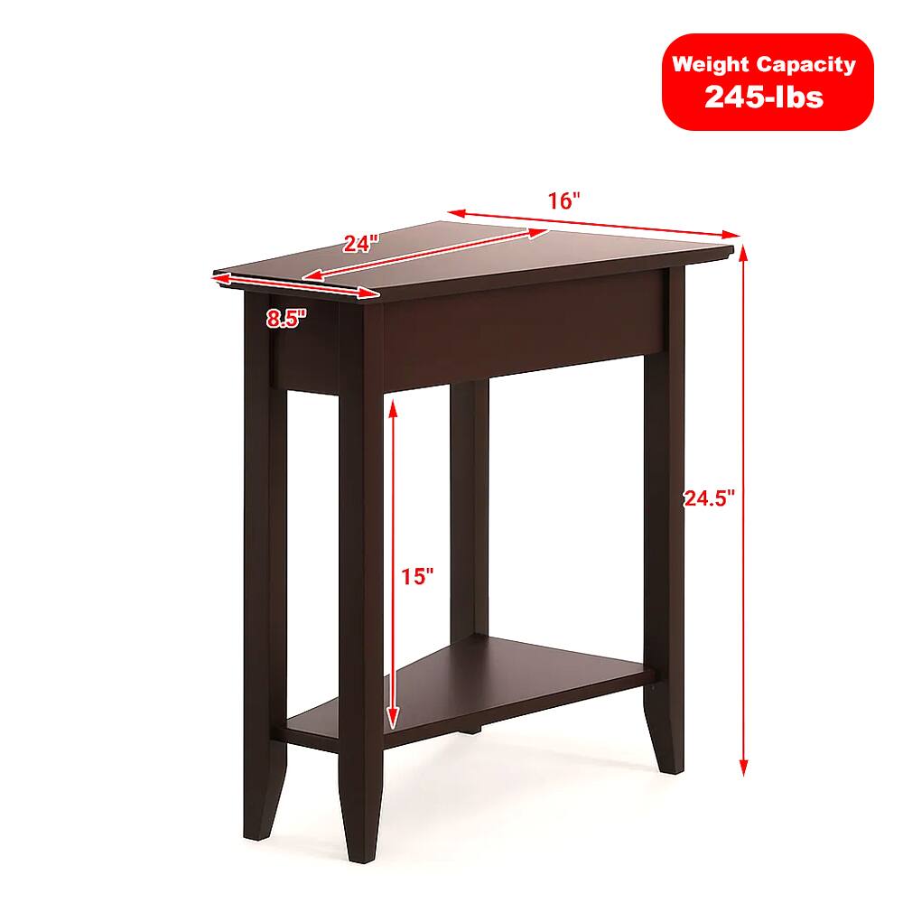 Weight Capacity: 245-lbs

Dimensions:
- Length: 24"
- Width: 16"
- Depth: 8.5"
- Height: 24.5"
- Shelf Height: 15"