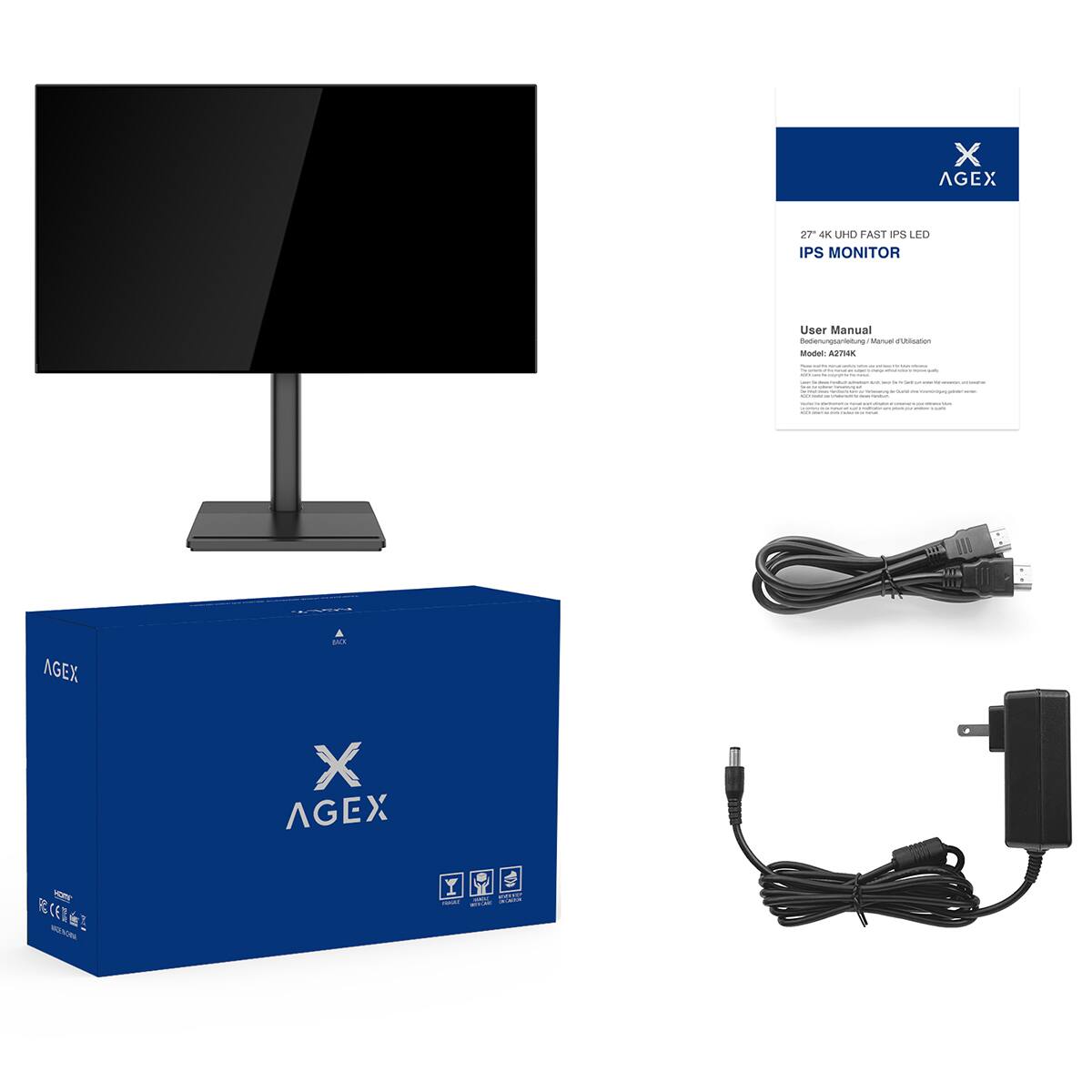 X AGEX 27 4K UHD FAST IPS LED IPS MONITOR  
User Manual  
Model: A2714K  
Moden A AGEX BA5