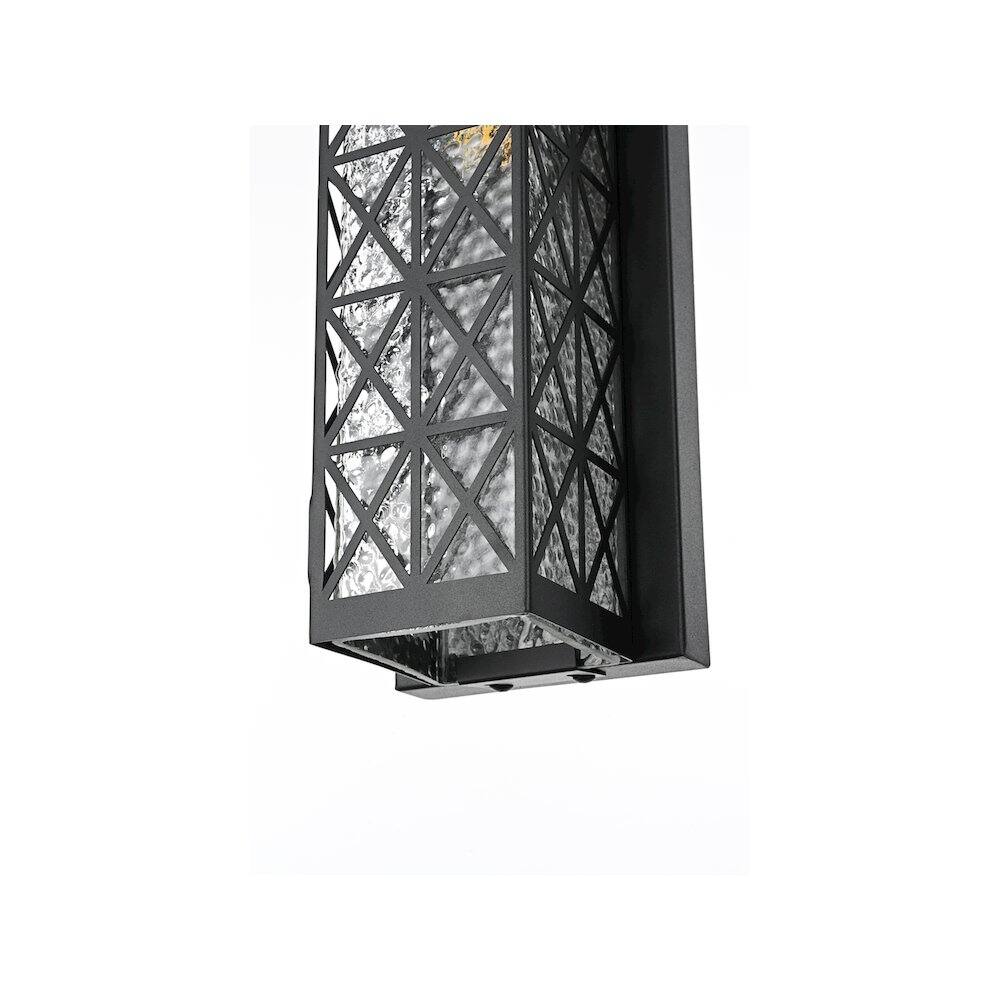 Alt View 1. Elegant Lighting - Wildey 7 inch Outdoor Pendant in Black - Black.