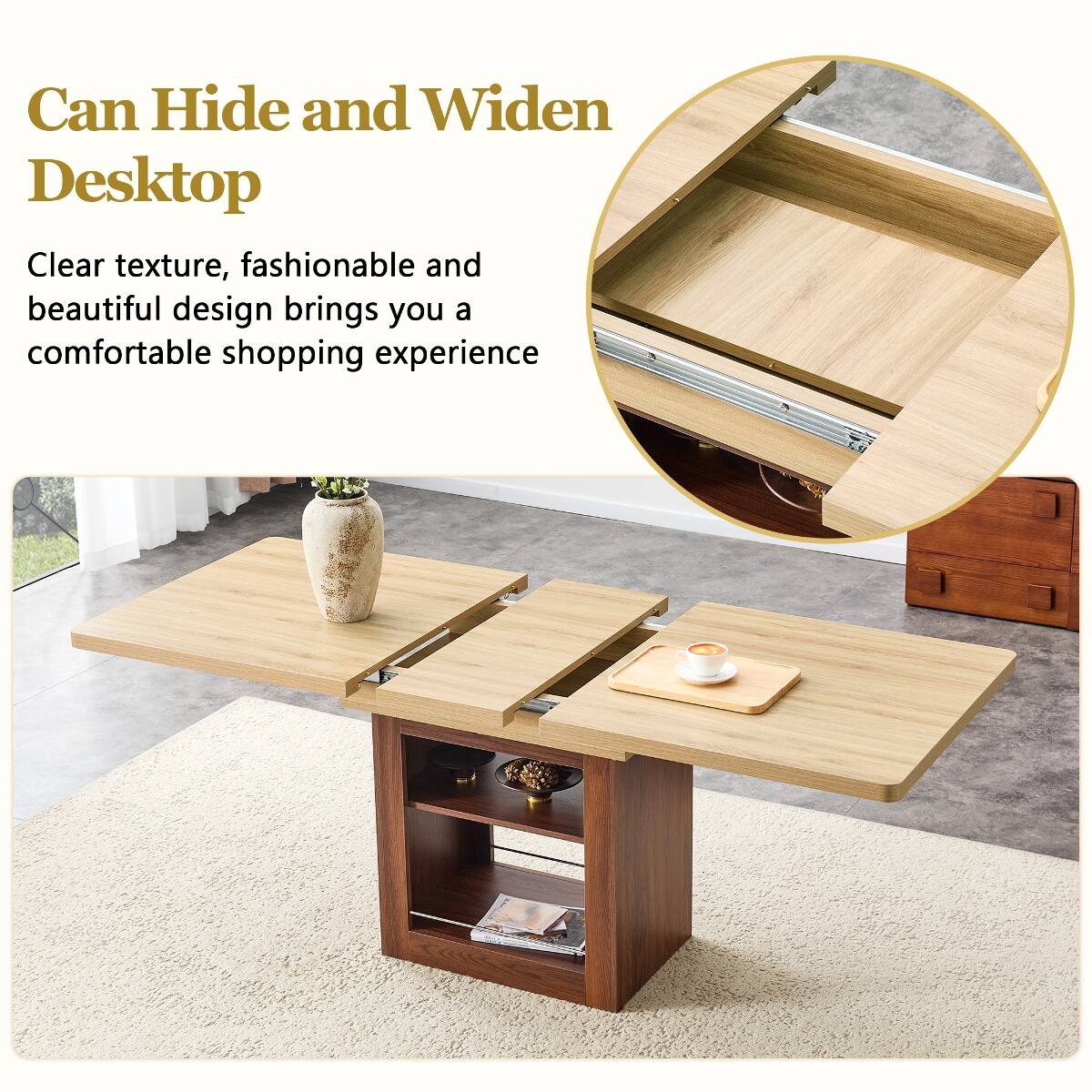 Can Hide and Widen Desktop

Clear texture, fashionable and beautiful design brings you a comfortable shopping experience