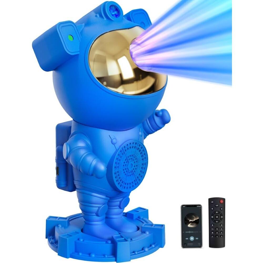 ACJPR - Astronaut Galaxy Moon Star Projector Night Light for Kids and Teens, Space LED Lamp for Bedroom Ceiling