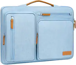 mosiso - 360 Protective Laptop Handbag Sleeve 15 inch for HP Lenovo Dell ASUS Acer - Air Blue