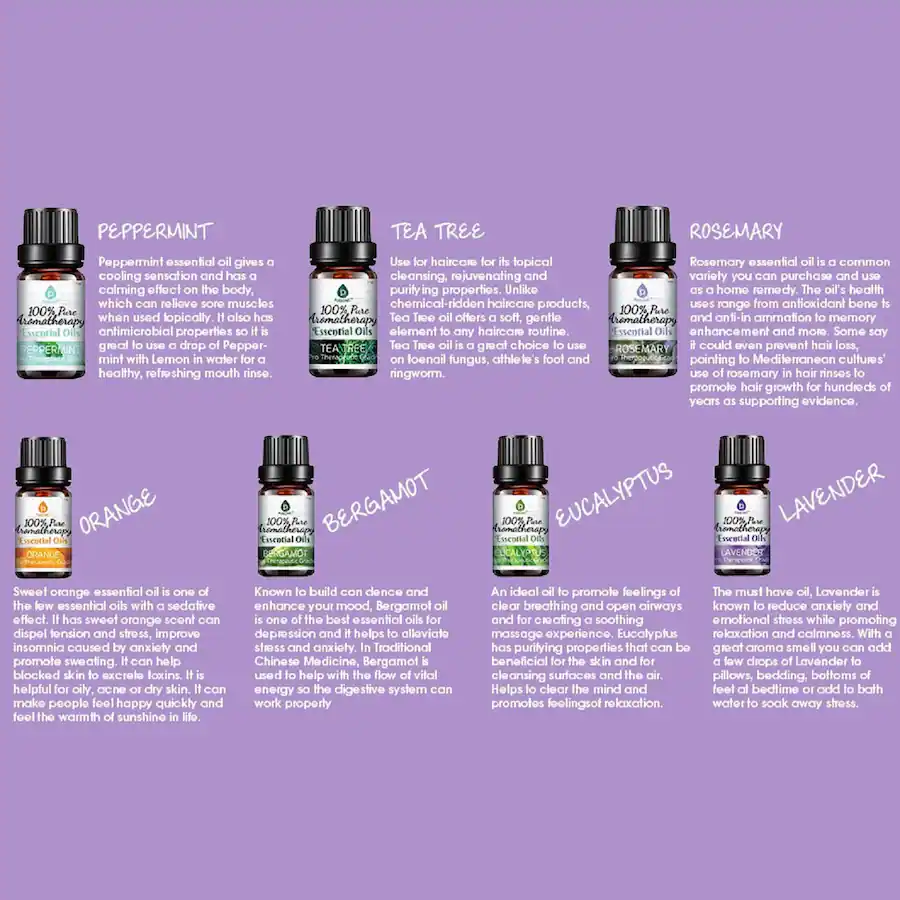 Pursonic 14 Pack Of 100 Pure Essential Aromatherapy Oils Multicolor pursonic-14-pack-of-100-pure-essential-aromatherapy-oils-multicolor