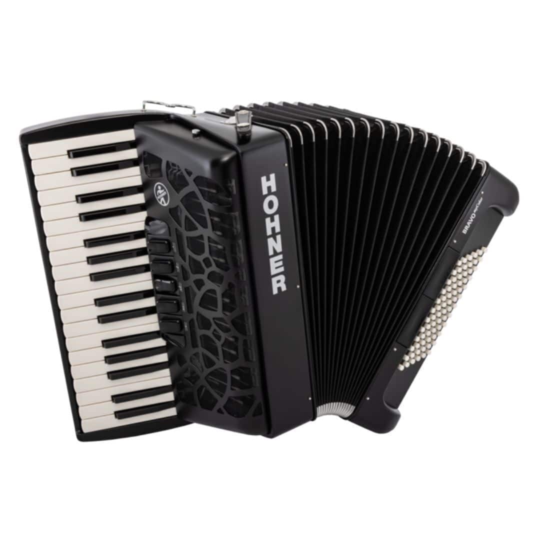 Hohner - BRAVO MyColor III 72 Chromatic Piano Key Accordion - Night (Jet Black)