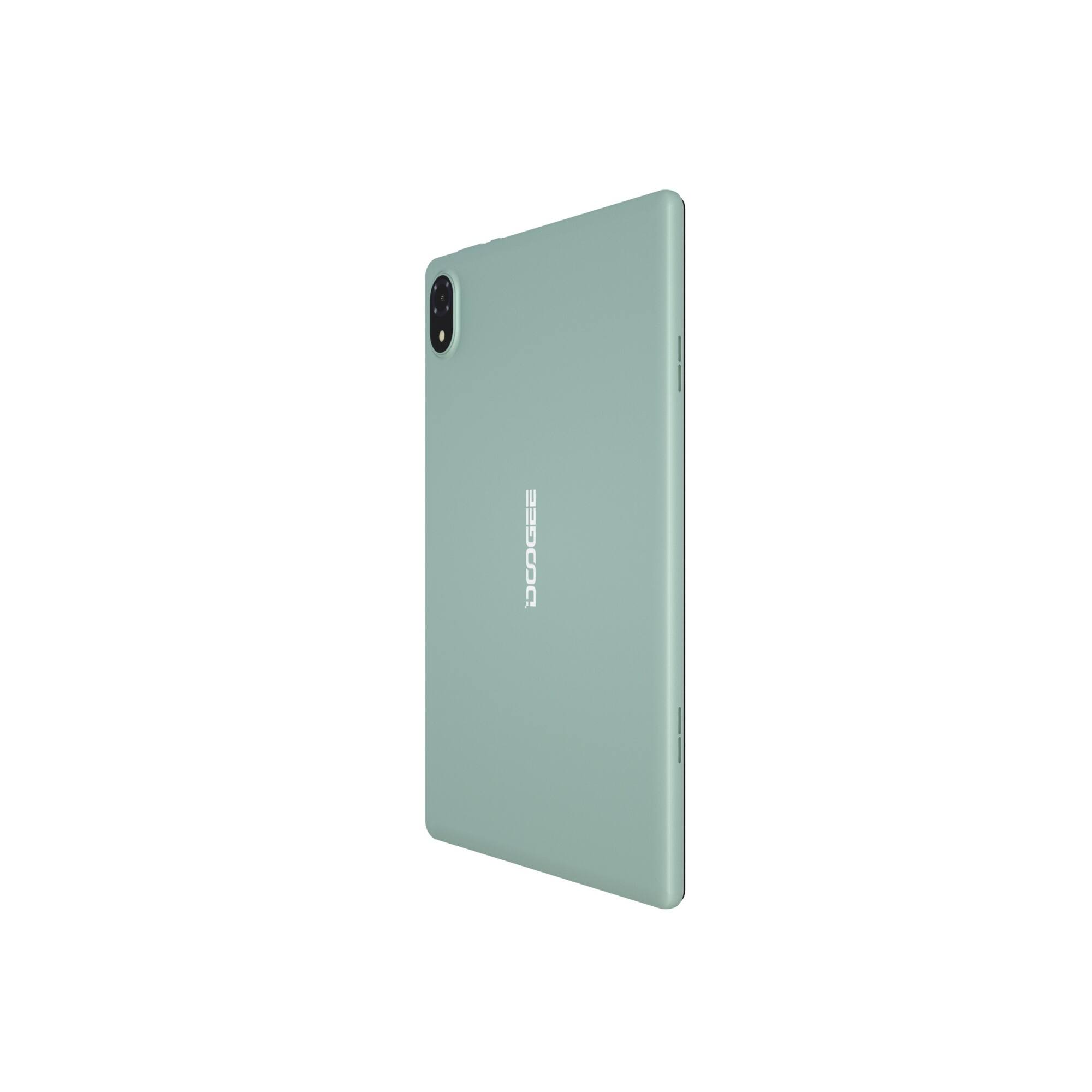 Left. Doogee - Doogee U10 Android 13 Tablet, 10-Inch, 4GB RAM, 128GB ROM, 1TB Expandable, IPS HD Display, 5060mAh Battery - Green.
