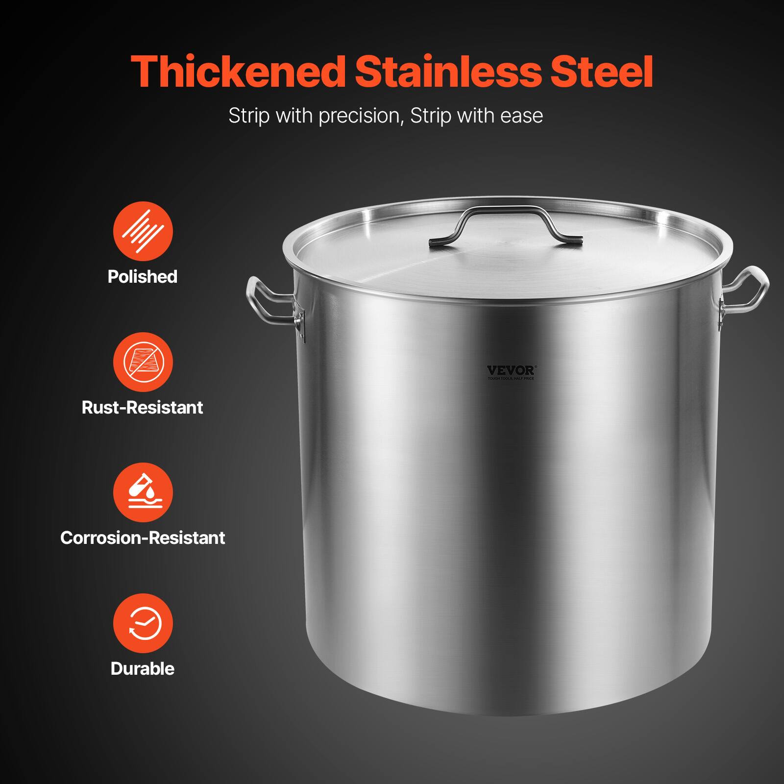 Thickened Stainless Steel  
Strip with precision, Strip with ease  

- Polished  
- Rust-Resistant  
- Corrosion-Resistant  
- Durable