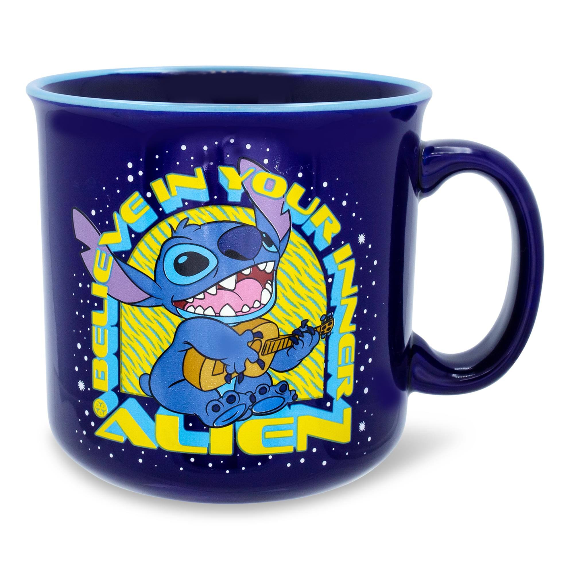 "Silver Buffalo - Disney Lilo & Stitch ""Believe In Your Inner Alien"" Camper Mug | Holds 20 Ounces - Blue" price history on PriceWatchPro