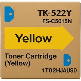Kyocera - Triplenet Pricing Mita TK-522Y 1T02HJAUS0 FS-C5015N Toner Cartridge (Yellow) in Retail Packaging 1T02HJAUSO