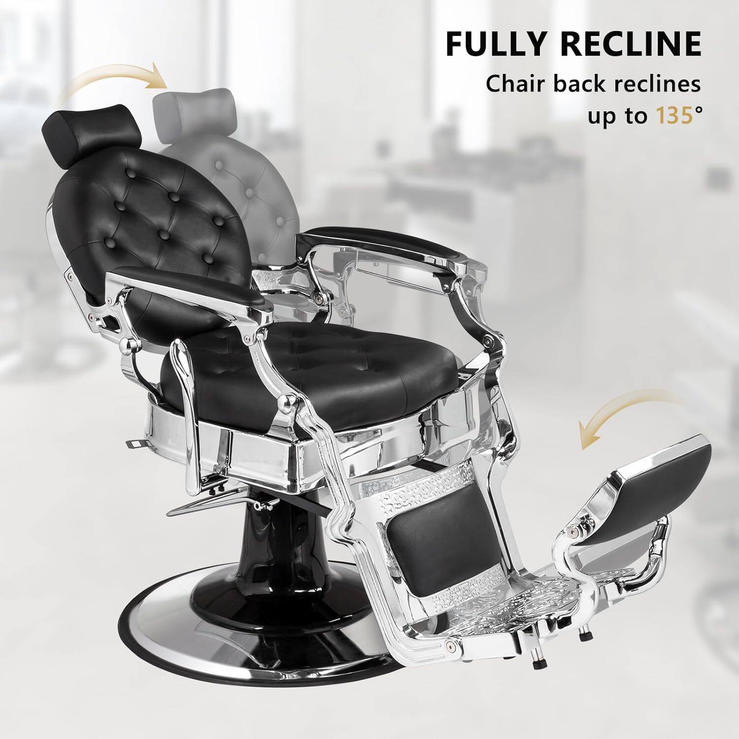 FULLY RECLINE  
Chair back reclines up to 135°