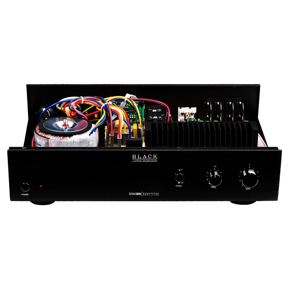 BLACK by OPTIMAL SPEAKER DESIGN

8
8 PHASE
FREQ
I
GAN
POWER

SAM300 UBWOOFER AMPLIFIER