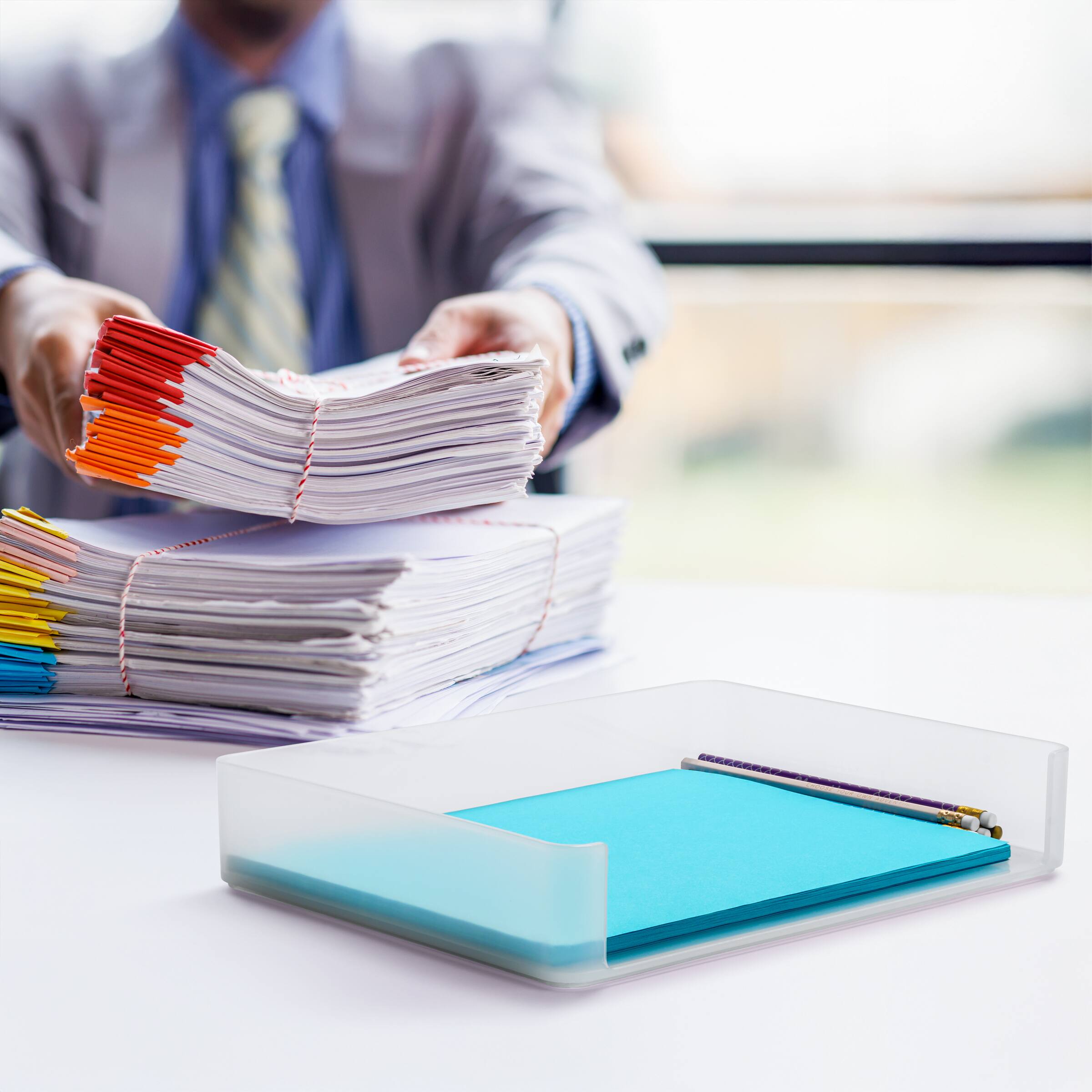 Alt View 1. Sorbus - Stackable Latter Tray for Office Supplies, Folders, Magazines, Papers.