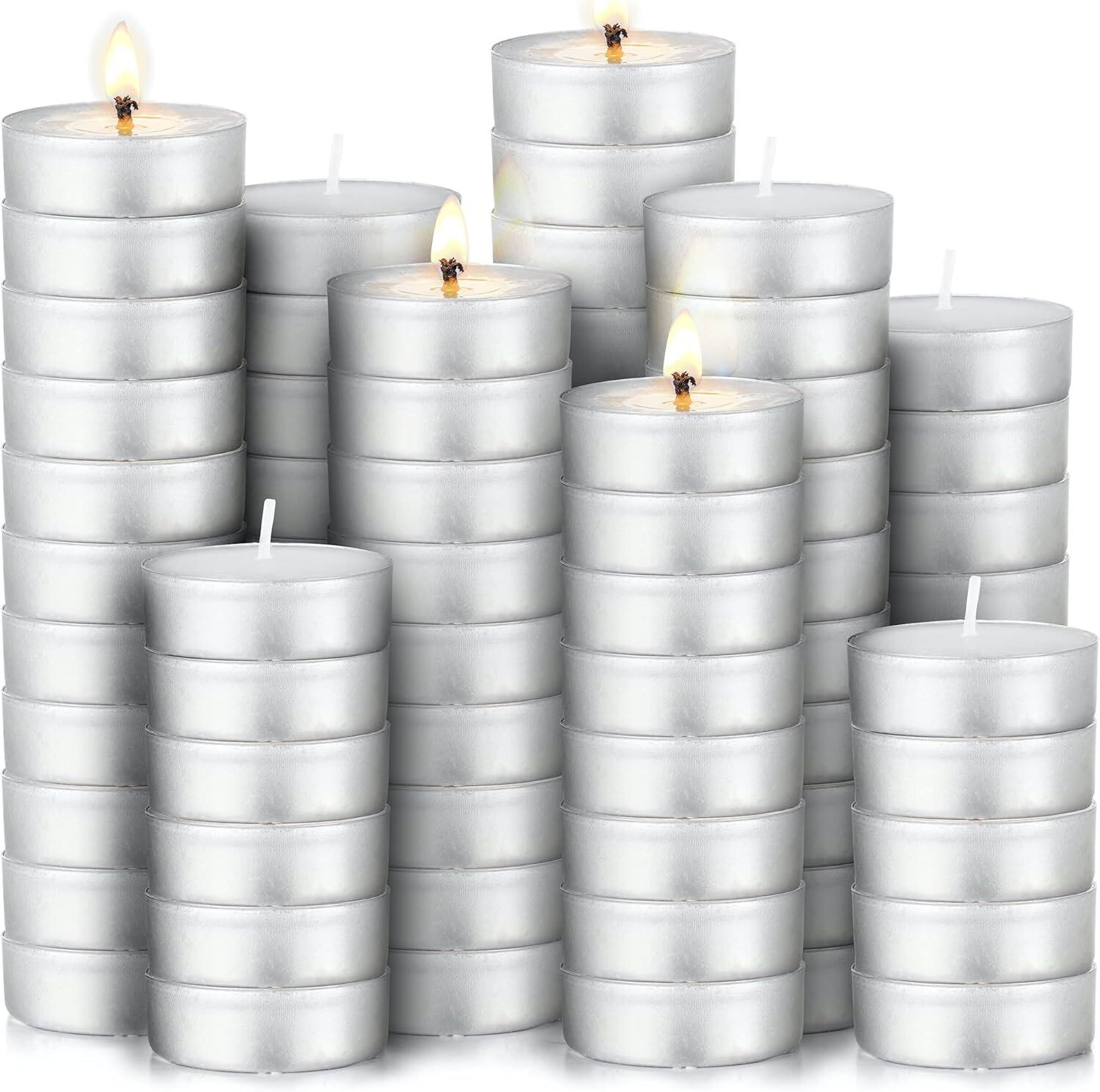 Photos - Other Decoration Zulay Kitchen - 100 Pack Smokeless & Dripless Tea Lights Candles - Unscented Tealight Candles Pack - White SC-TLGT-CDS-NCT-W