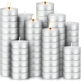 Zulay Kitchen - 100 Pack Smokeless & Dripless Tea Lights Candles - Unscented Tealight Candles Pack - White